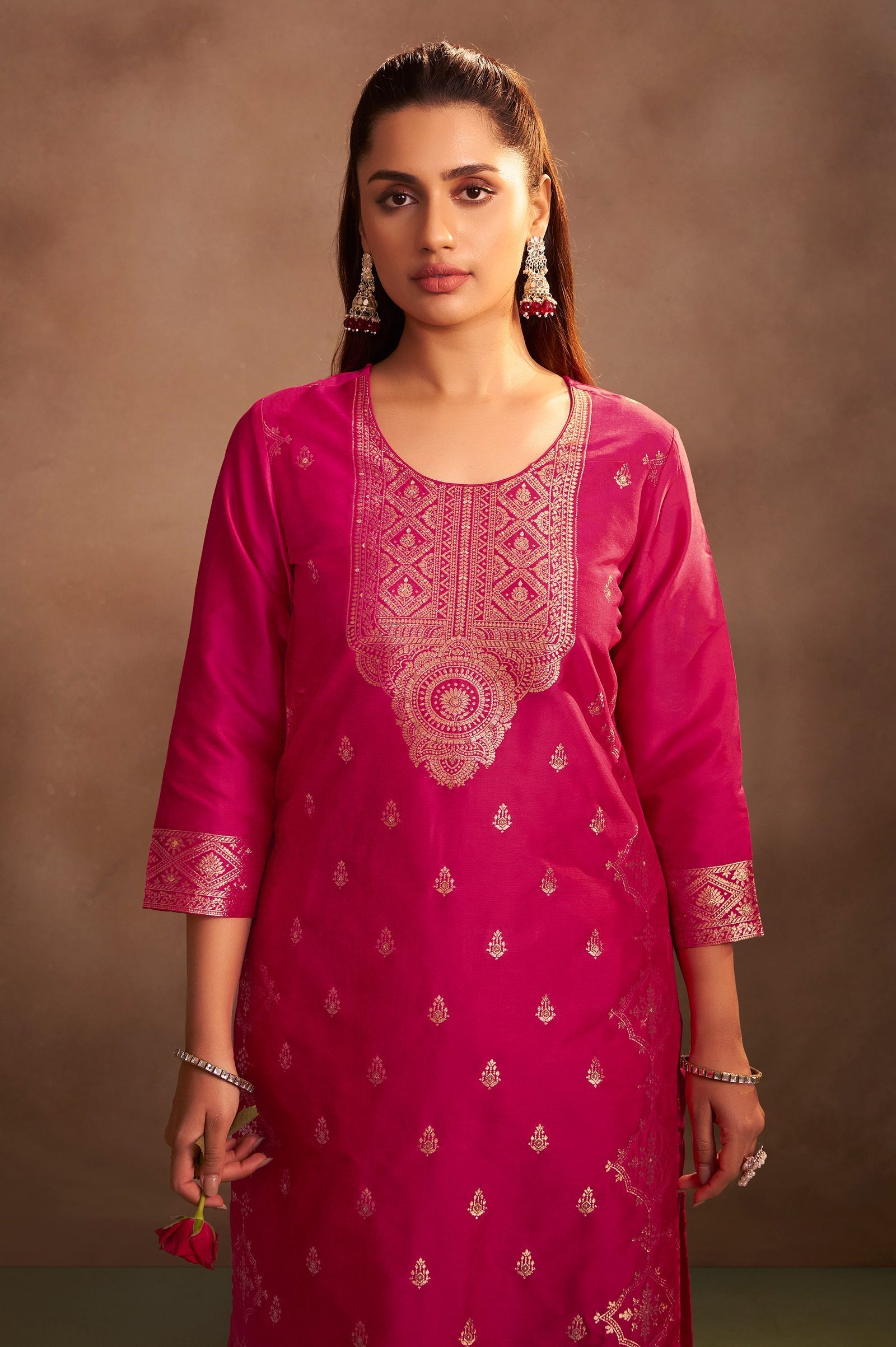 Rani Royale Jacquard Kurta Set