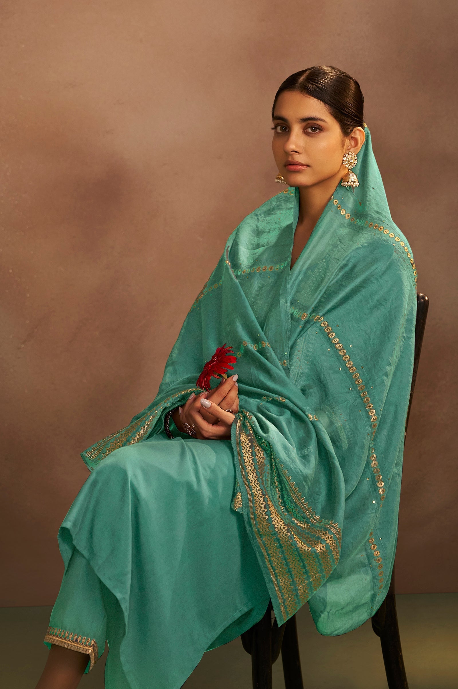 Pista Royale Embroidered Kurta Set