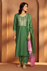Emerald Royale Embroidered Kurta Set