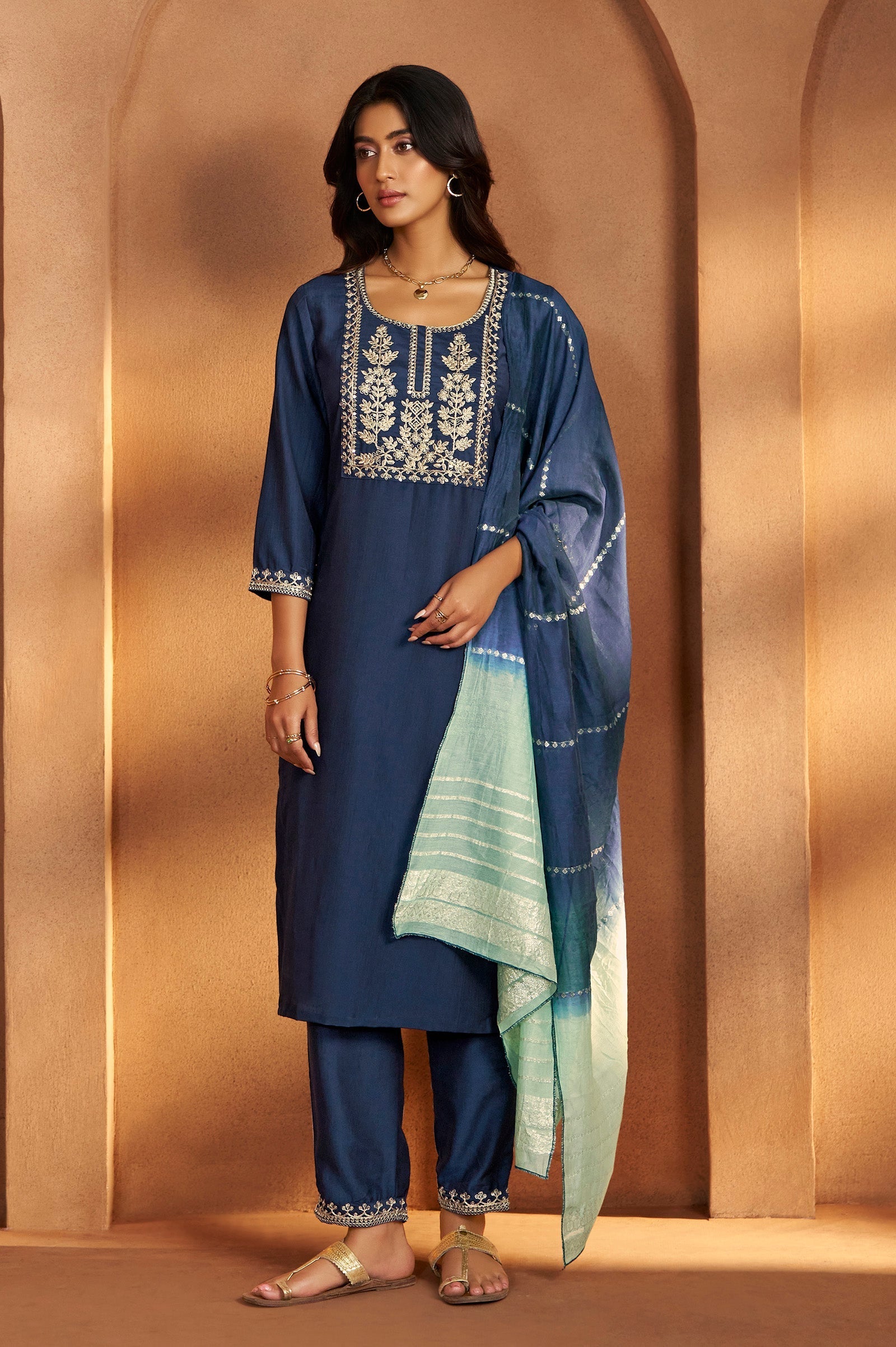 Sapphire Royale Embroidered Kurta Set