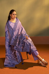 Lilac Royale Jacquard Kurta Set