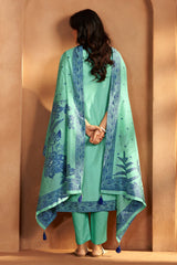 Sky Royale Jacquard Kurta Set