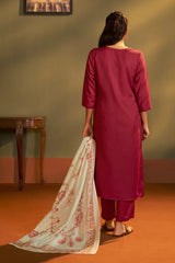 Terracotta Royale Chanderi Kurta Set