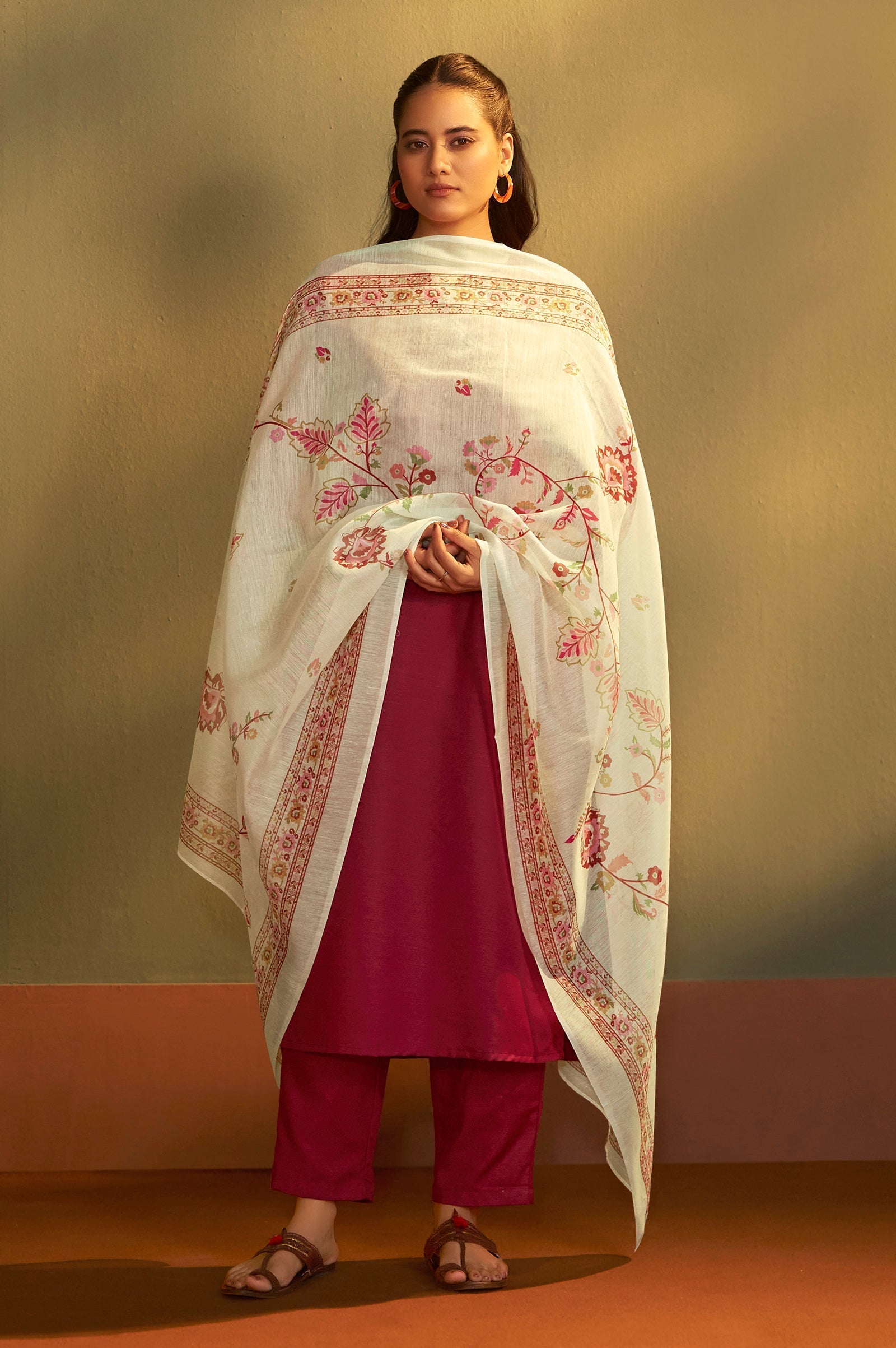 Terracotta Royale Chanderi Kurta Set