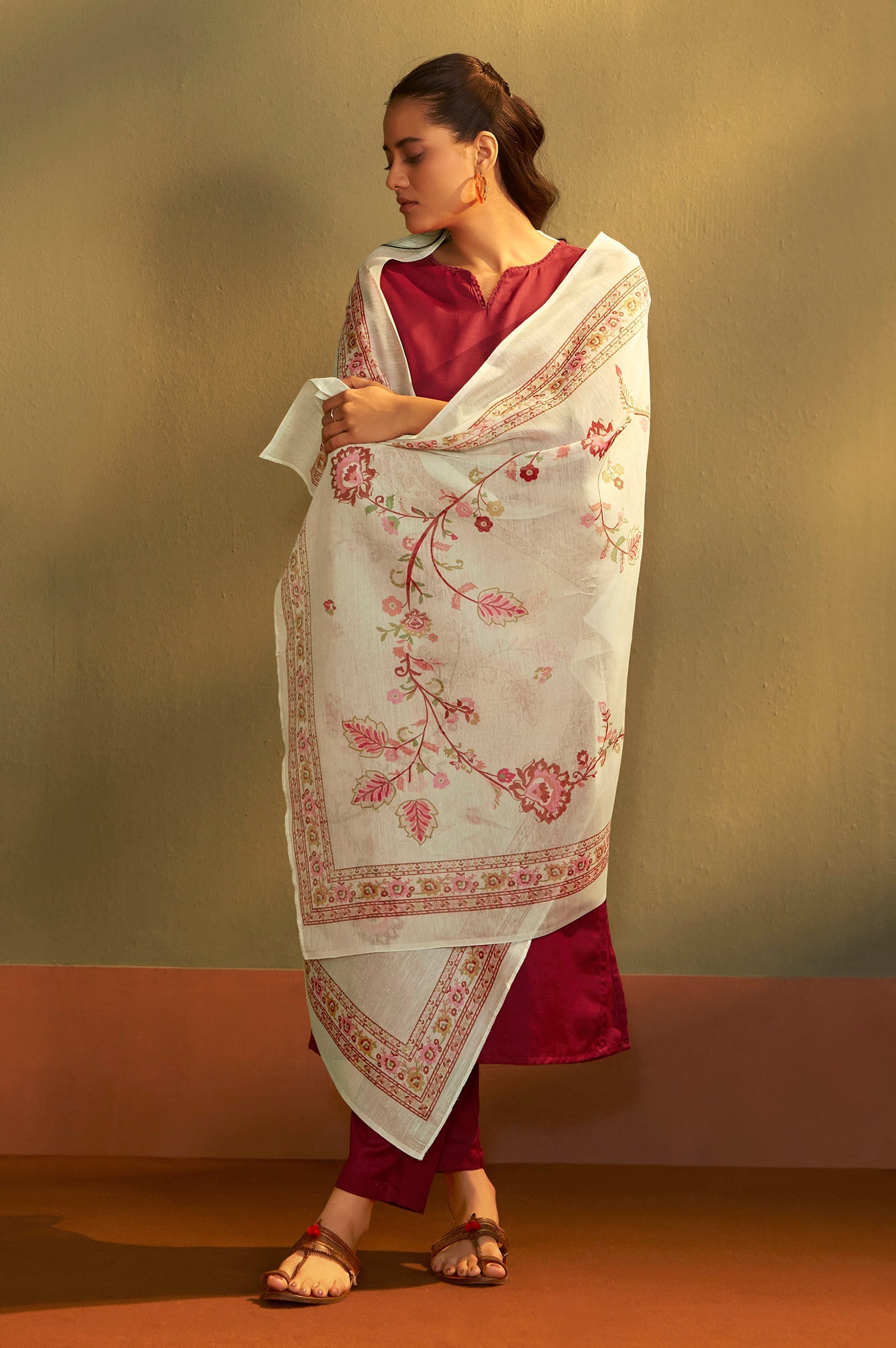 Terracotta Royale Chanderi Kurta Set