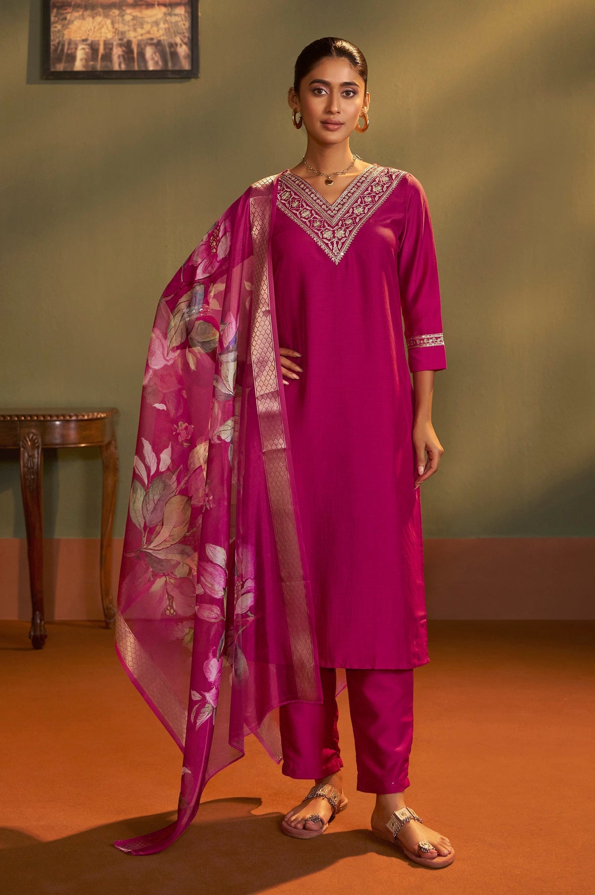 Blush Royale Embroidered Kurta Set