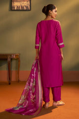 Blush Royale Embroidered Kurta Set
