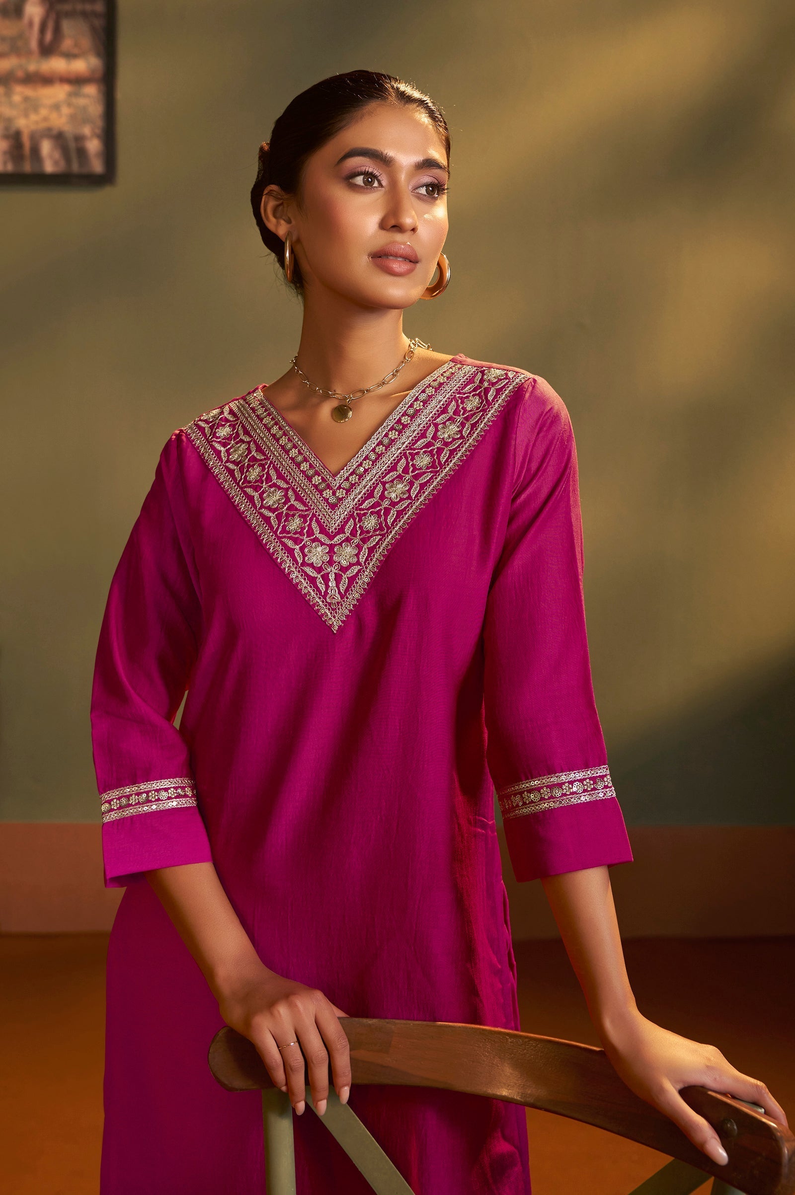 Blush Royale Embroidered Kurta Set