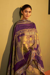 Burgundy Royale Jacquard Kurta Set