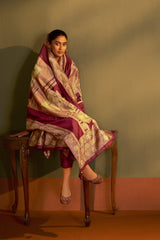 Maroon Royale Jacquard Kurta Set