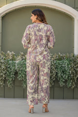 Rust Radiance Foil Print Co-Ord Set