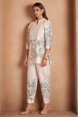 Ivory Muse Printed Cotton Co-Ord Set
