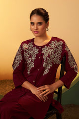 Mahira Maroon Elegance Co-Ord Set