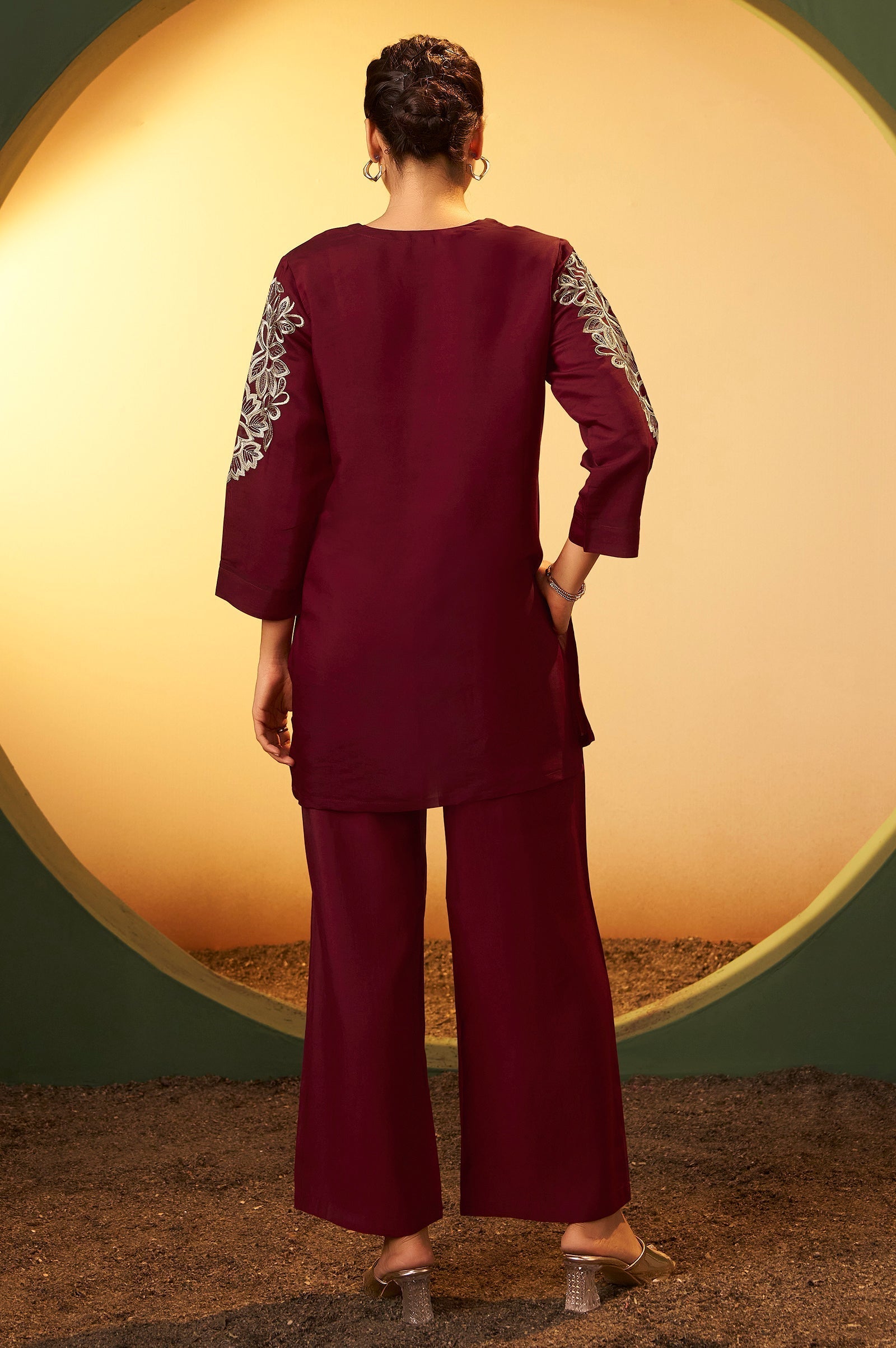 Mahira Maroon Elegance Co-Ord Set