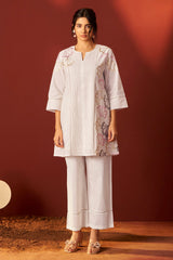 Ivory Grace Embroidered Cotton Co-Ord Set