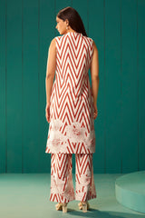 Ivory Bloom Printed Cotton Kurta