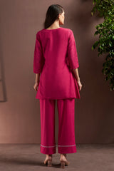 Rosewood Schiffli Cotton Co-Ord Set