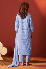 Ivory Lace Schiffli Kurta Set