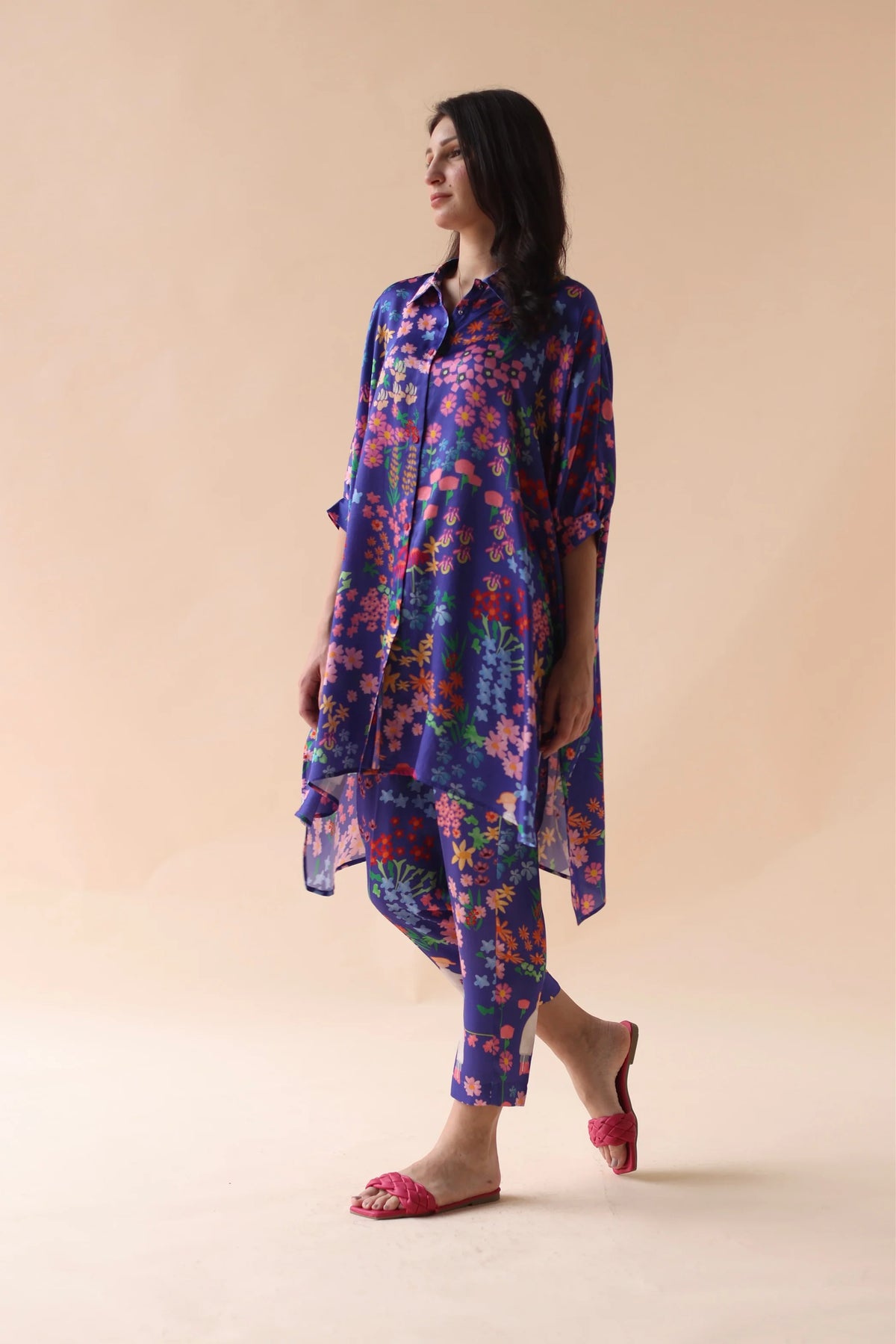 Purple delightful fusion of comfort and stylish Kaftan