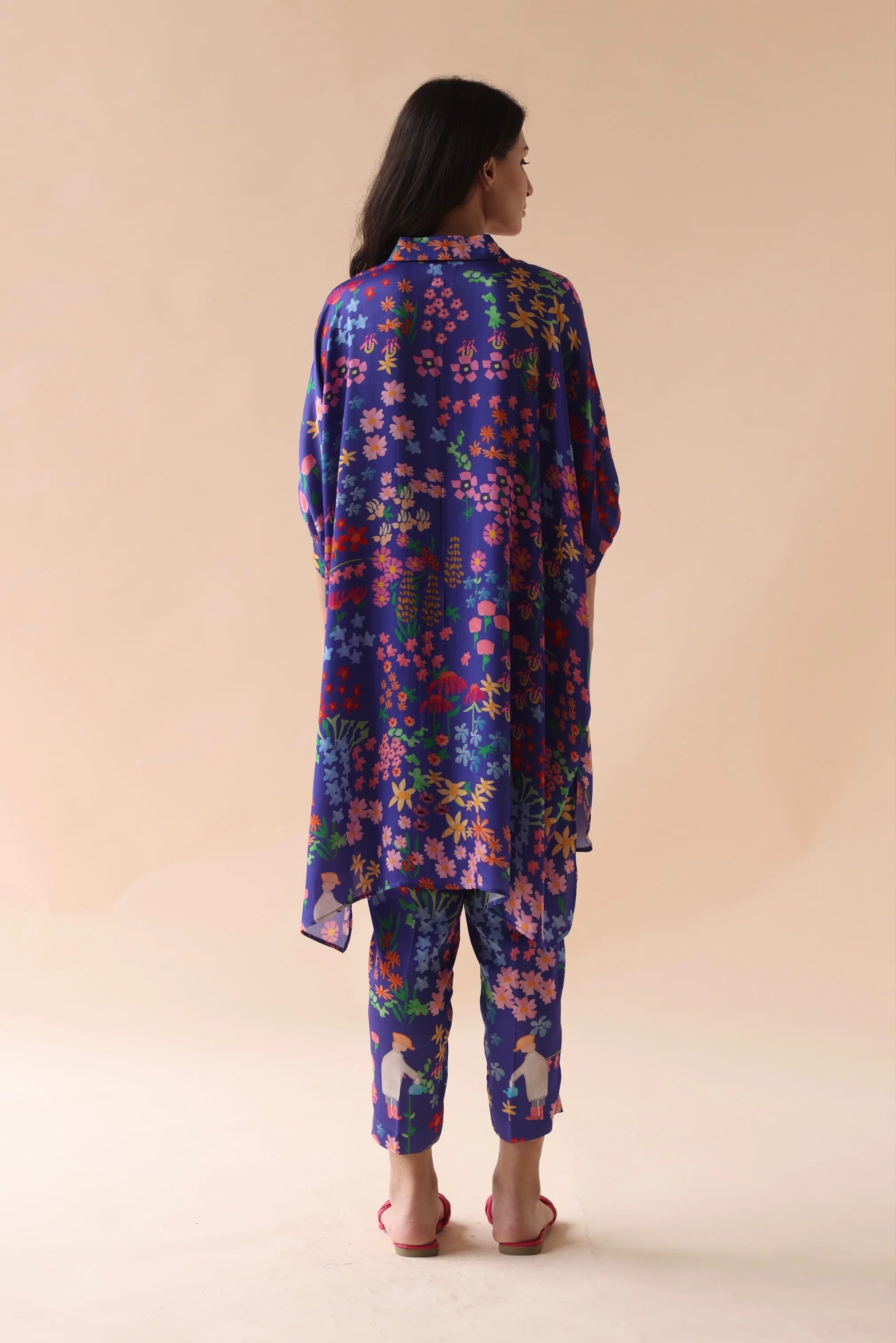 Purple delightful fusion of comfort and stylish Kaftan