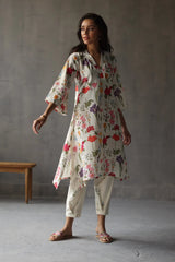 Primrose Charm Printed Floral Rayon Kurta Set