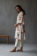 Primrose Charm Printed Floral Rayon Kurta Set