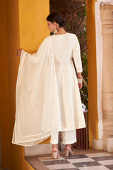 Ivory Royale Anarkali Kurta Set