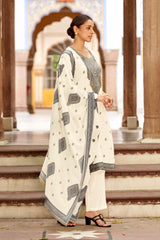 Ivory Jacquard Grace Kurta Set
