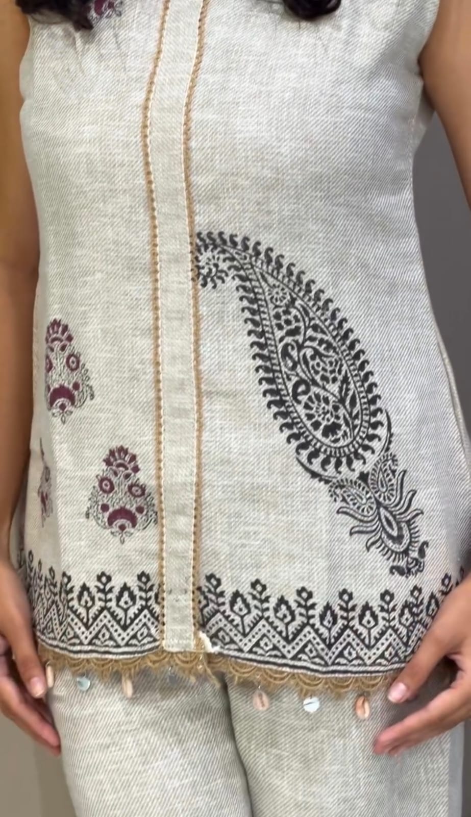 Women's Pure Cotton Printed Co-ord Set | Sleeveless Ethnic Tunic & Pant Set