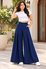 Women’s High-Waist Wide Leg Pleated Palazzo Pants