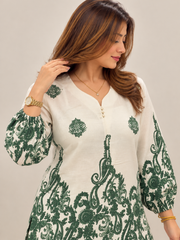 Women Stylish Green Printed Co-ord Set