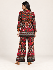 Printed Asymmetric Top With Palazzo Set