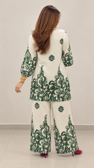 Women Stylish Green Printed Co-ord Set