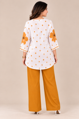 Ethnic Charm with Women’s Stylish Printed Yellow Co-ord Set