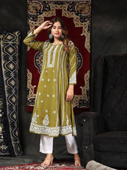 Green Flair Kurta With Plazzo Set