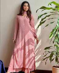 Pink New Trend Chikankari special Ethnic Set