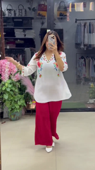 Women’s Stylish Printed Red Co-ord Set