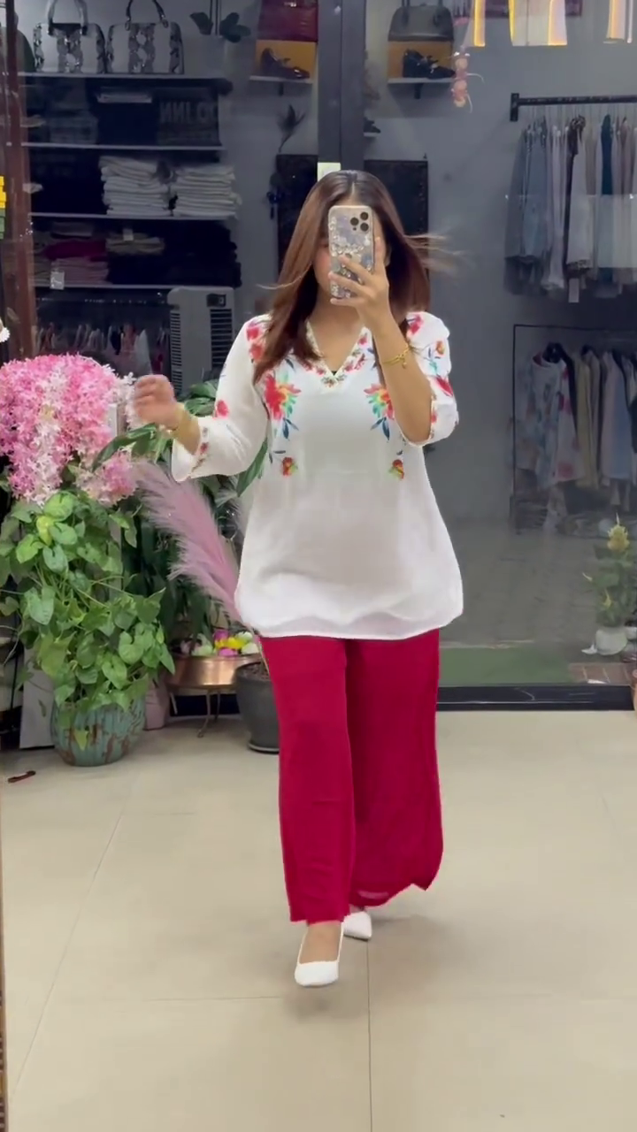 Women’s Stylish Printed Red Co-ord Set