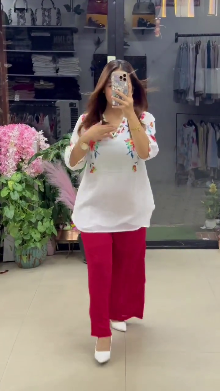 Women’s Stylish Printed Red Co-ord Set