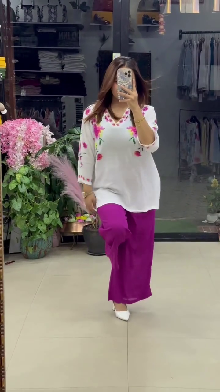 Women’s Stylish Printed Purple Co-ord Set