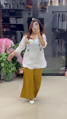 Women’s Stylish Printed Yellow Co-ord Set