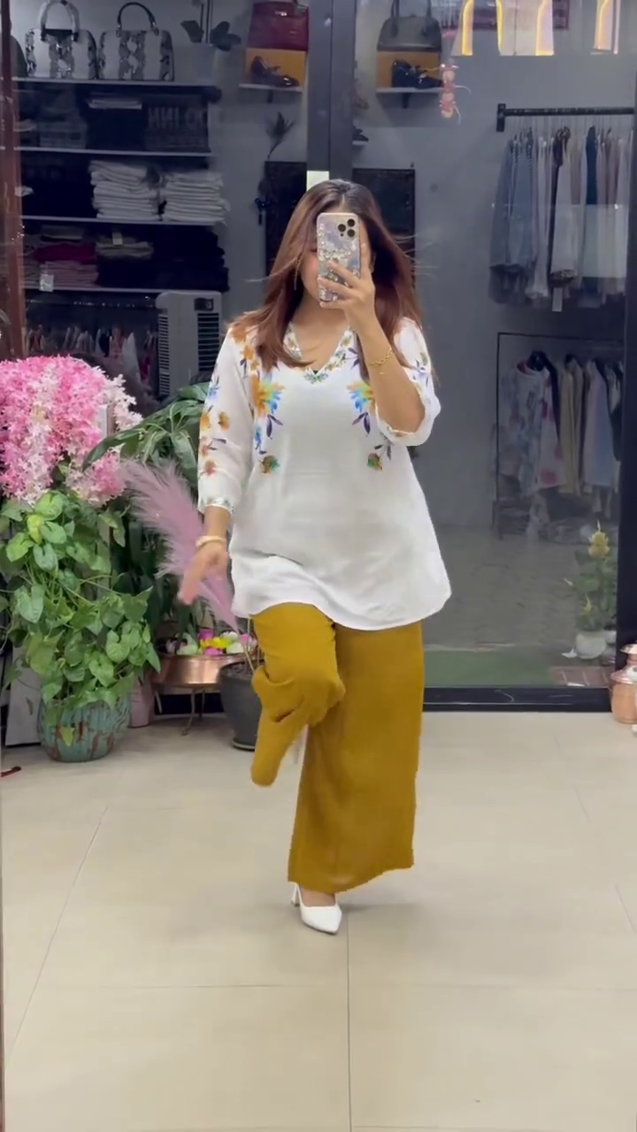 Women’s Stylish Printed Yellow Co-ord Set